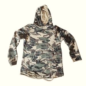Distressed Hooded Sweatshirt